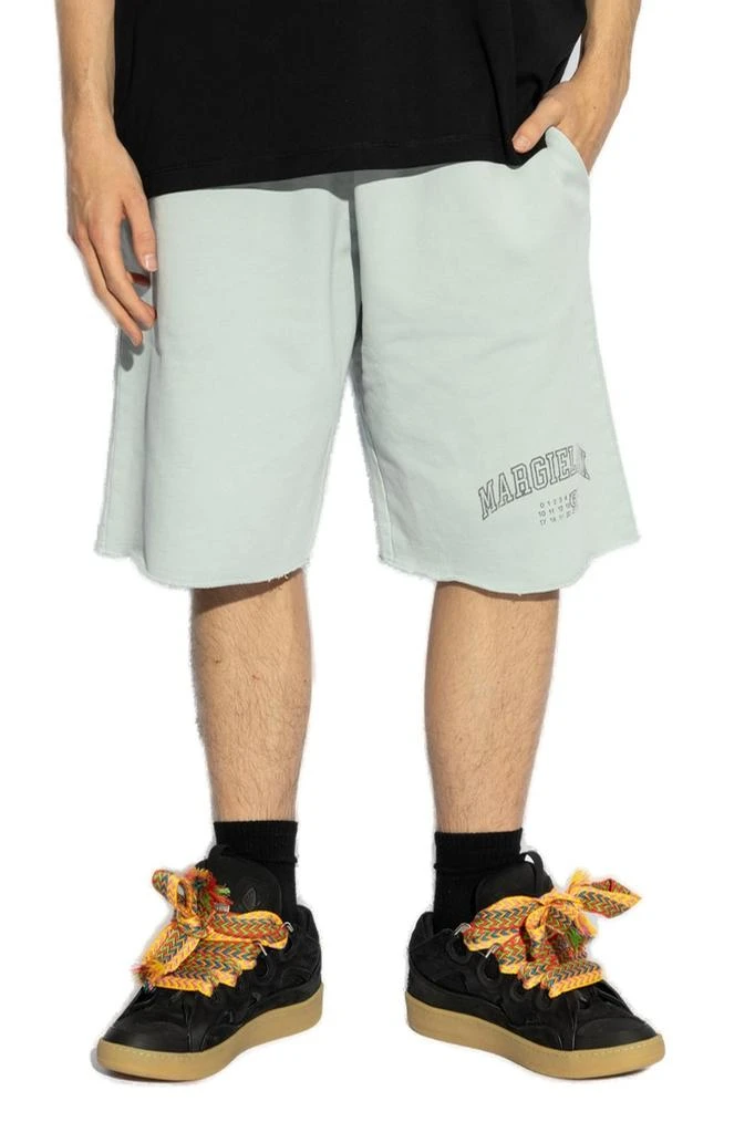 MM6 MM6 Maison Margiela Number Motif Distressed Shorts 2