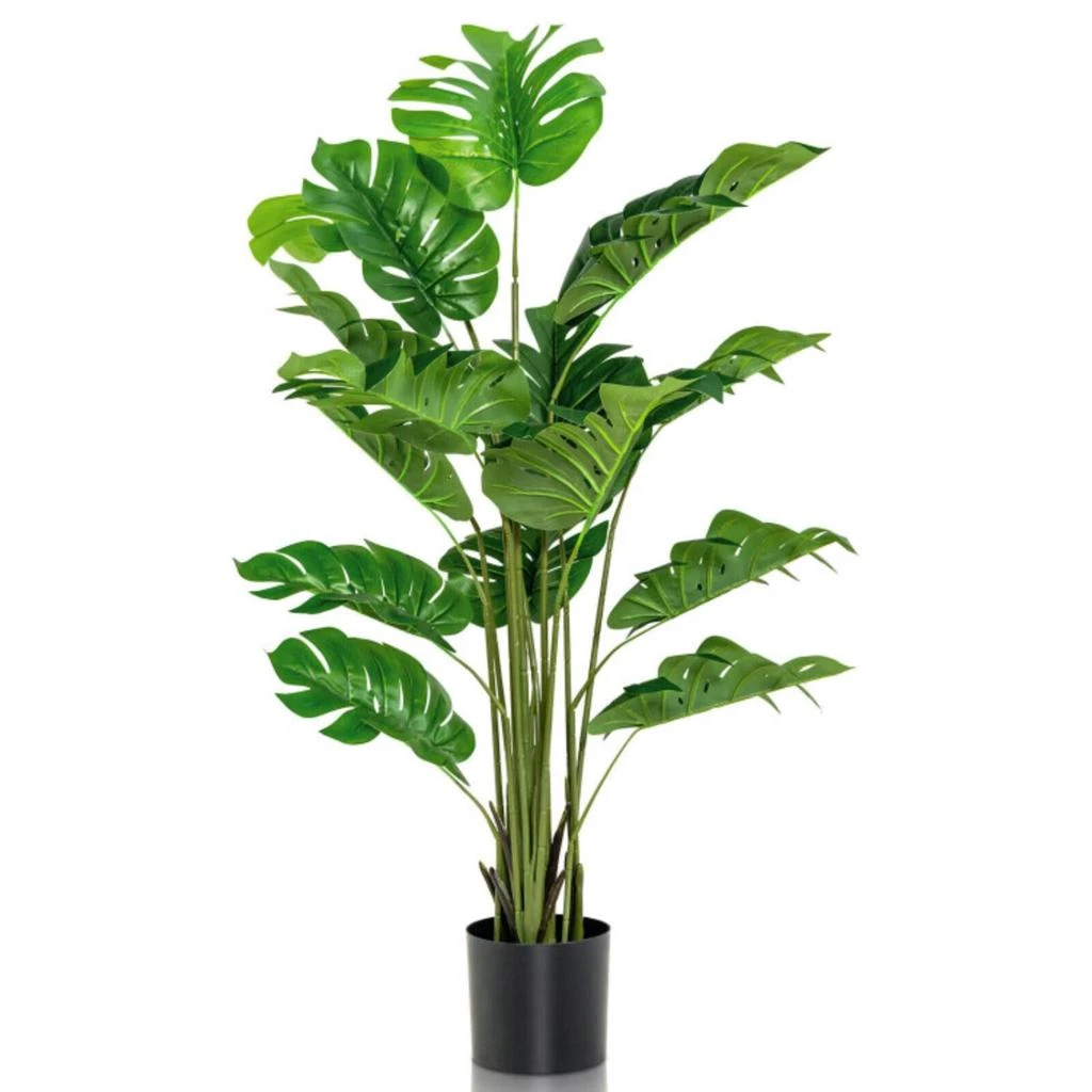 Hivvago 5 Feet Artificial Tree Faux Monstera Deliciosa Plant for Home Indoor and Outdoor 1