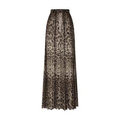 Dolce & Gabbana Leopard-print chiffon culottes 1