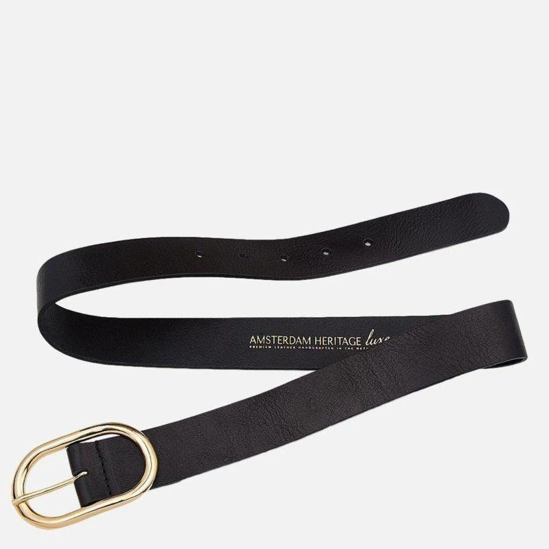 Amsterdam Heritage Daphne Oval Buckle Leather Belt 2