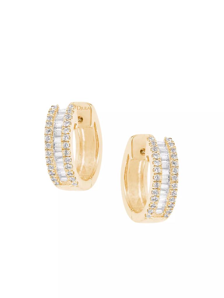 DJULA Eclat 18K Yellow Gold & Diamond Hoop Earrings