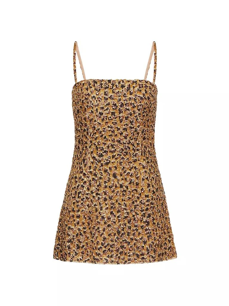 Valentino Short Animalier Embroidered Organza Dress 1