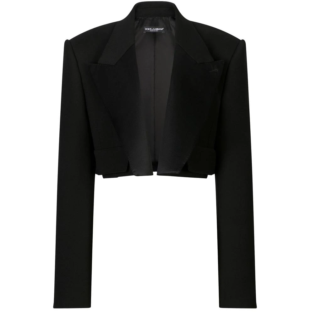 Dolce & Gabbana Short tuxedo in double wool jacket 2