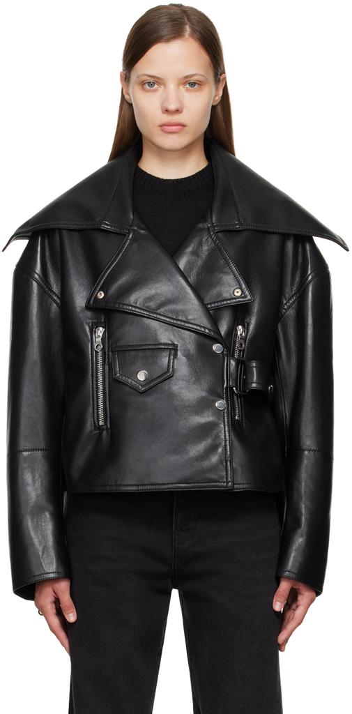 ジャケット NANUSHKA Black Synthetic Leather Jemma Jacket Black Synthetic Leather Jemma Jacket – On Sale Now with Up