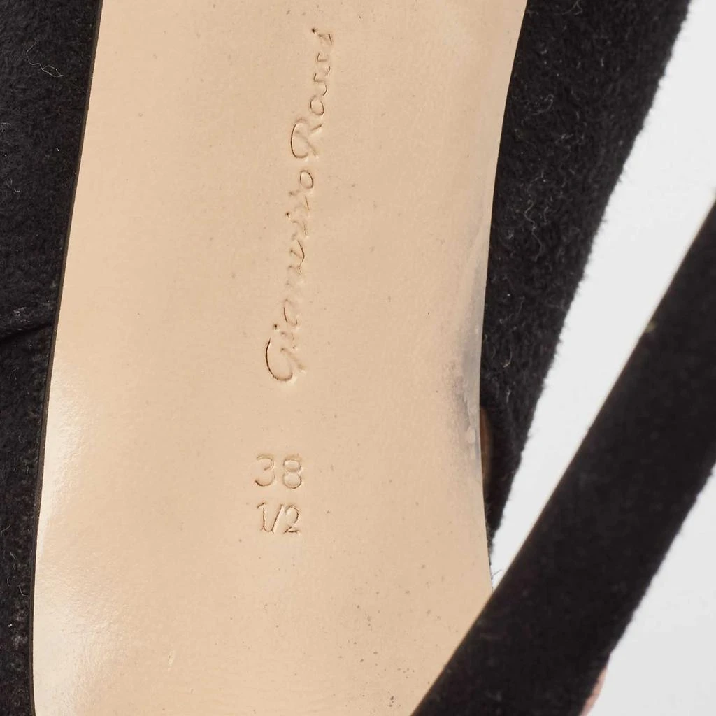 Gianvito Rossi Gianvito Rossi Black Suede Open Toe Slingback Sandals Size 38.5 8