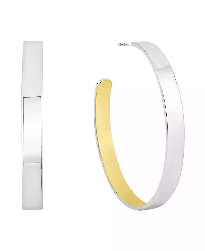 And Now This Two Tone C Hoop Earring