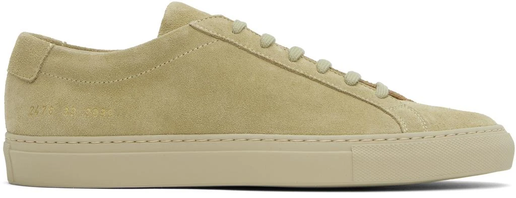 Common Projects Beige Achilles Tonal Suede Sneakers 1