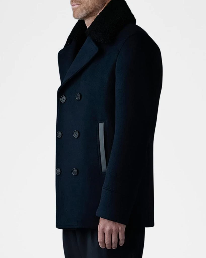 Mackage Men
s Cole Wool Peacoat with Shearling Collar 5