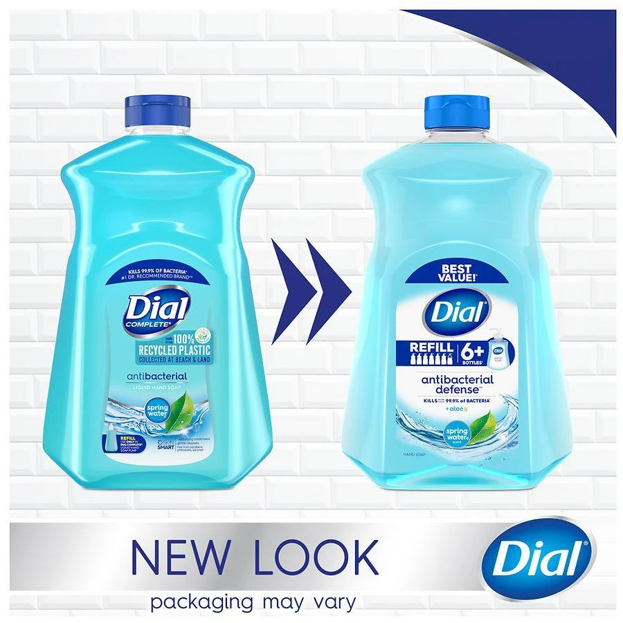 Dial Complete Antibacterial Liquid Hand Soap Refill Spring Water 3