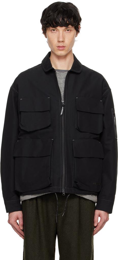 And Wander Black C/PE Twill Field Jacket