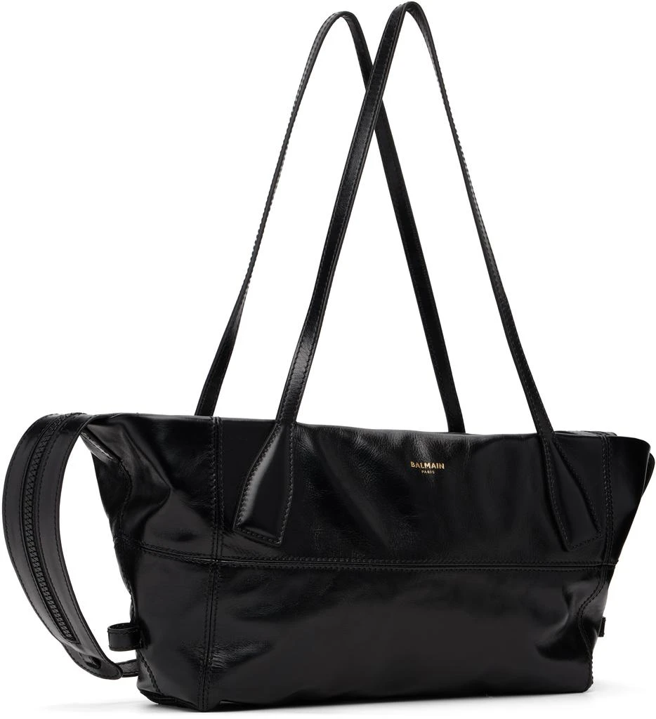 Balmain Black Small Track Zips Calfskin Bag 2