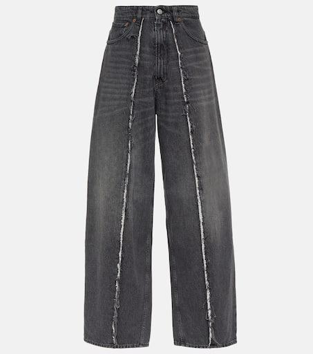 MM6 Maison Margiela Distressed wide-leg jeans