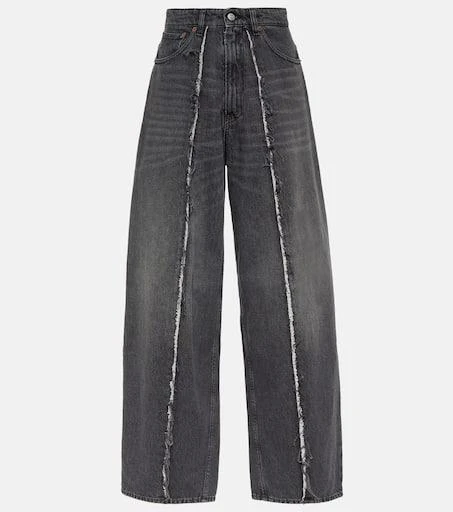 MM6 Maison Margiela Distressed wide-leg jeans 1