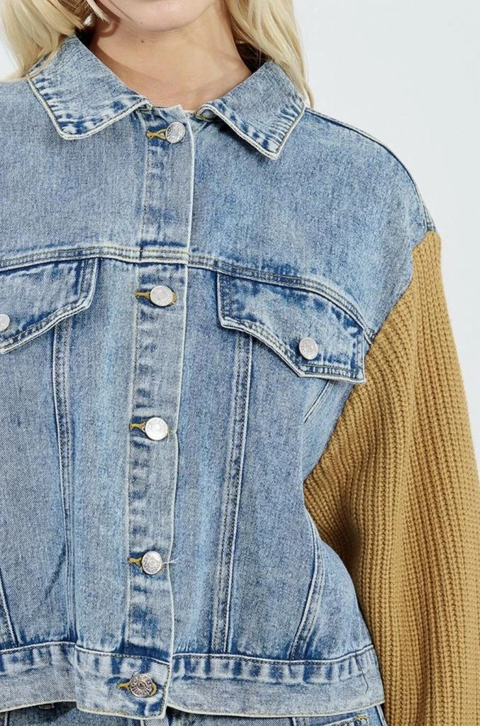 Molly Bracken Molly Bracken - Shaya Knit Denim Jacket 4