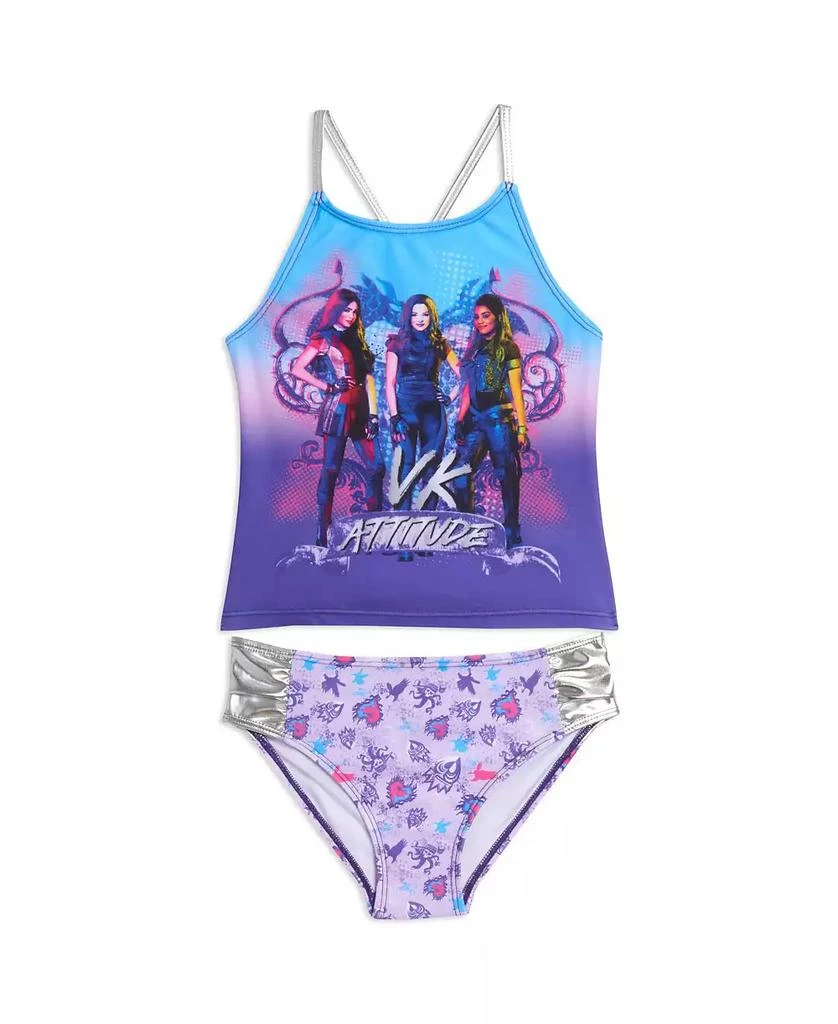 Descendants Girls Uma Evie Mal Tankini Top and Bikini Bottom Swim Set to 5