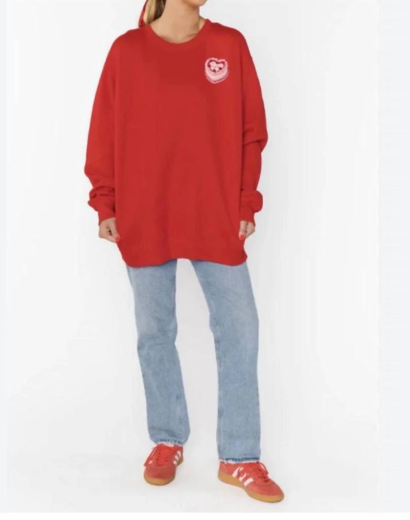 Show Me Your Mumu Stanley Heart Sweatshirt In Red