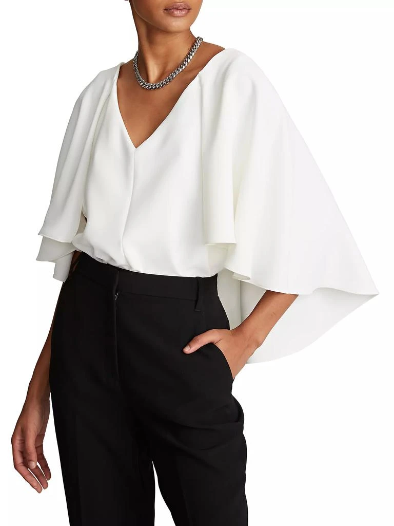 Halston Marah Cape-Sleeve Top 4