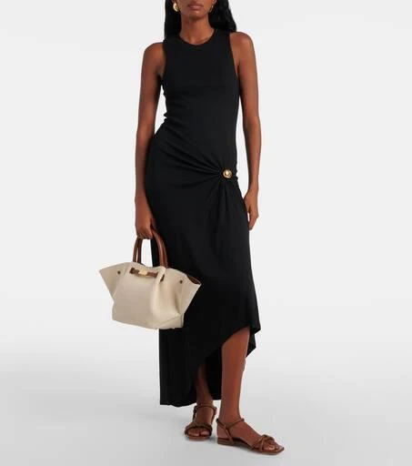 Demellier New York Midi leather-trimmed tote bag 5