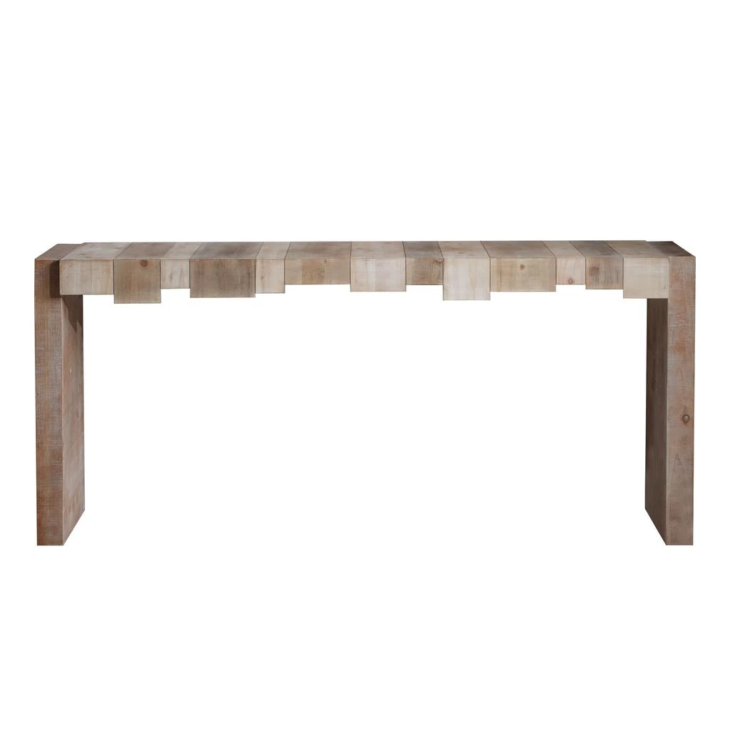 Streamdale Furniture Streamdale Rustic Modern Manufactured Wood Console Table with Step-Block Design 3