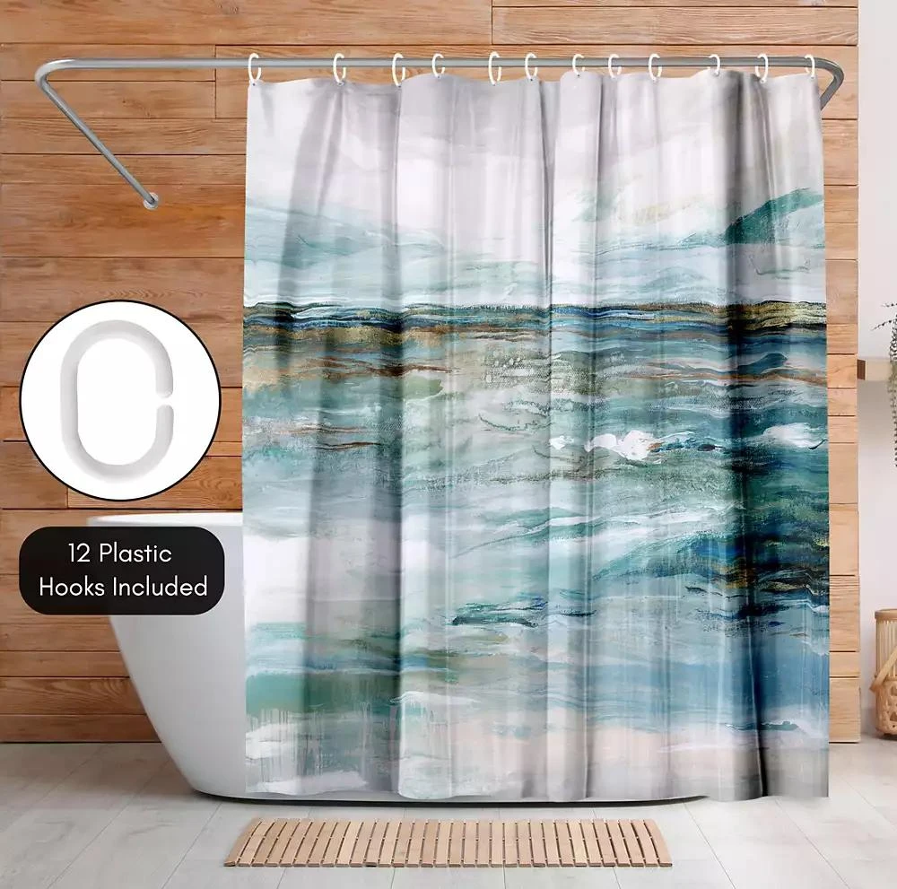 Americanflat Midnight Clear by PI Creative Art Abstract Shower Curtain, 71" x 74" 3