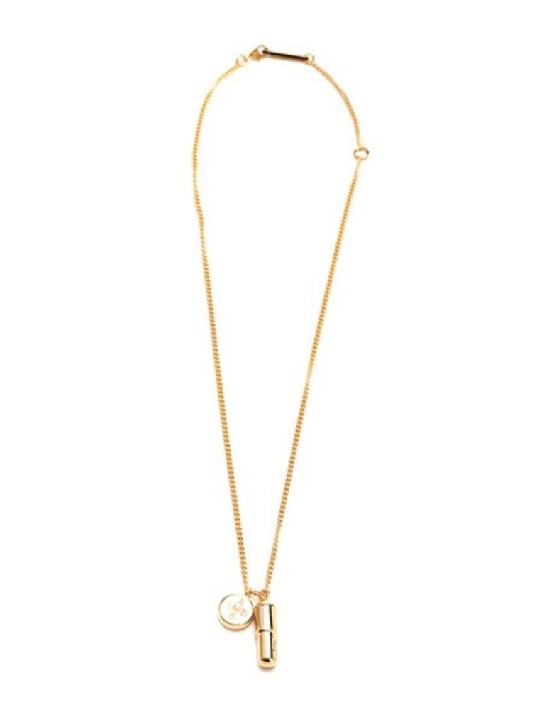NA Gold Pill-charm necklace