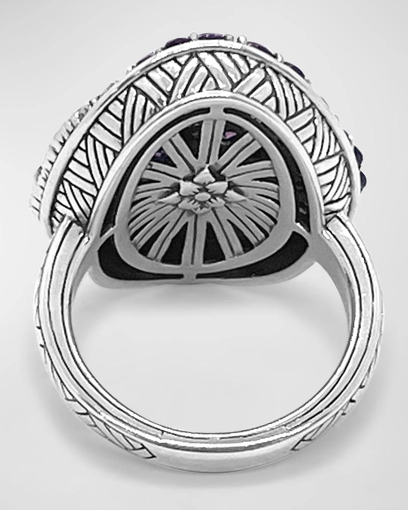 Stephen Dweck Rhodolite Garnet Pave Ring in Sterling Silver, Size 7 3