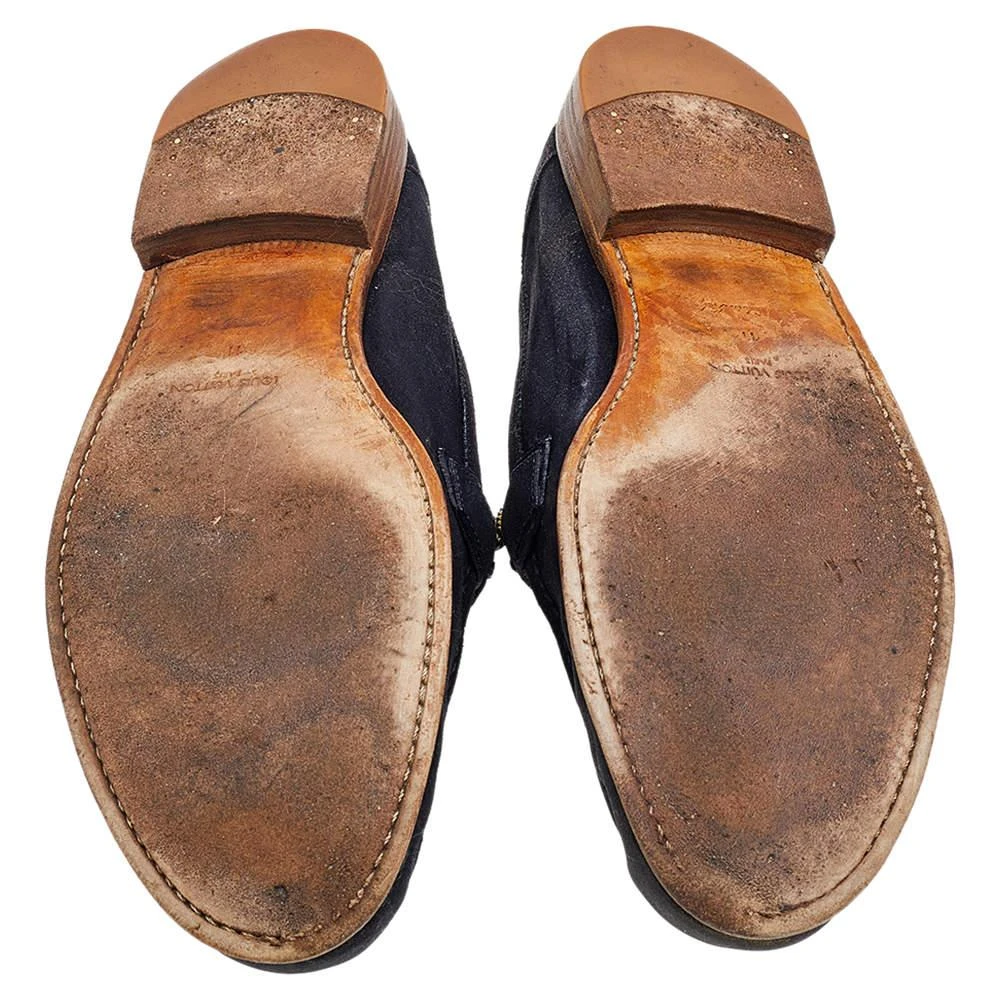 Louis Vuitton Louis Vuitton Blue Suede Major Slip On Loafers Size 45 6