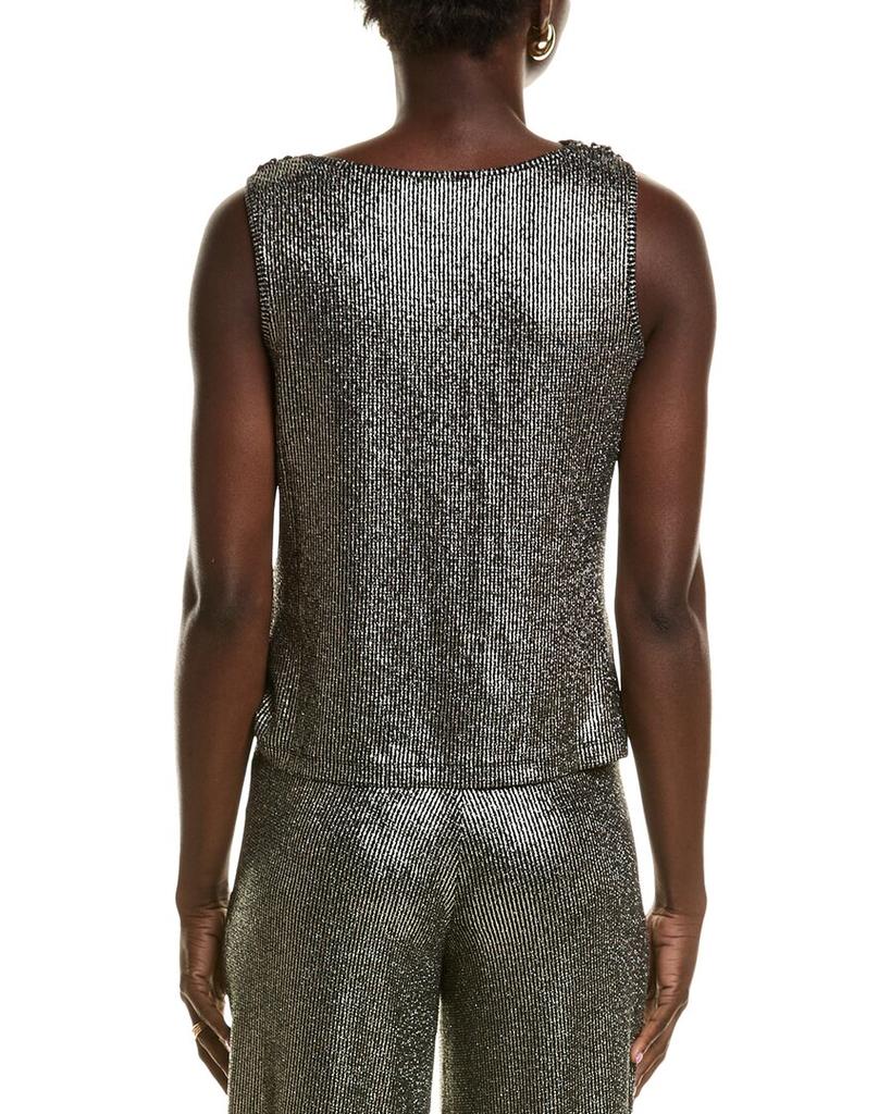Joan Vass Foil Cowl Top
