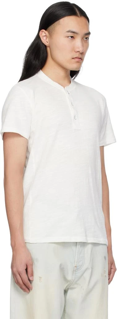 Rag & Bone White Classic Cotton Henley 2
