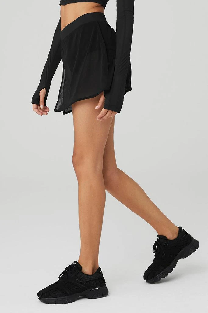 Alo Mesh Sheer Bliss Skirt - Black 3
