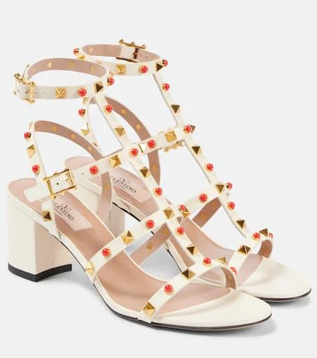 Valentino Rockstud 60 embellished leather sandals 1