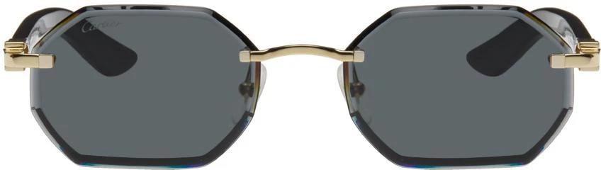 Cartier Black & Gold Signature C de Cartier Sunglasses 1