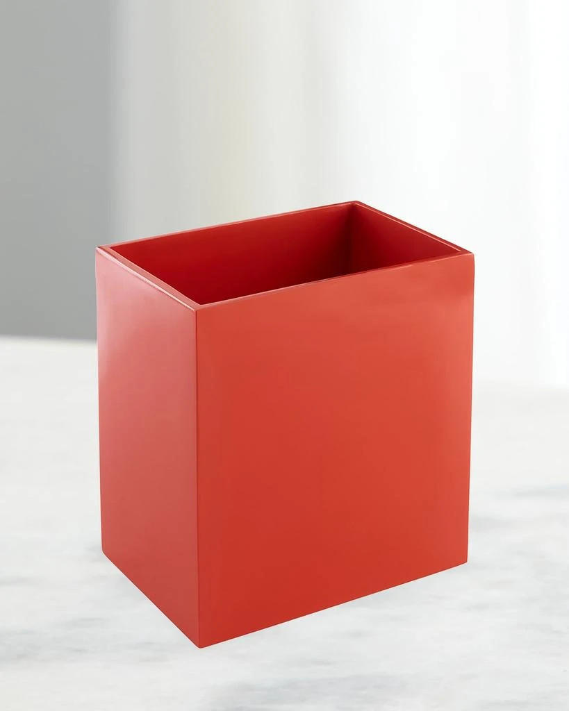 Jonathan Adler Orange Lacquer Wastebasket 1