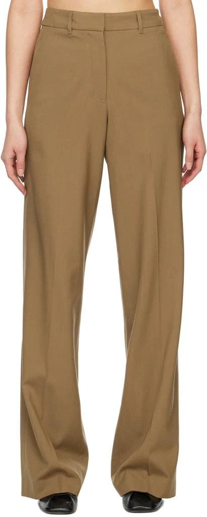 Arch The Brown Simple Line Trousers 1