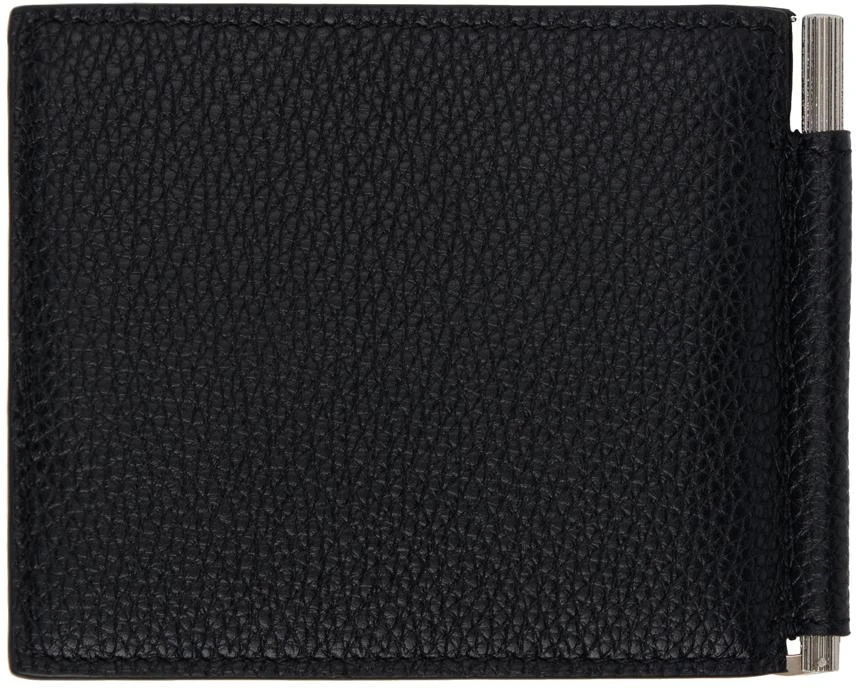 Tom Ford Black Grained Leather Money Clip Wallet 2