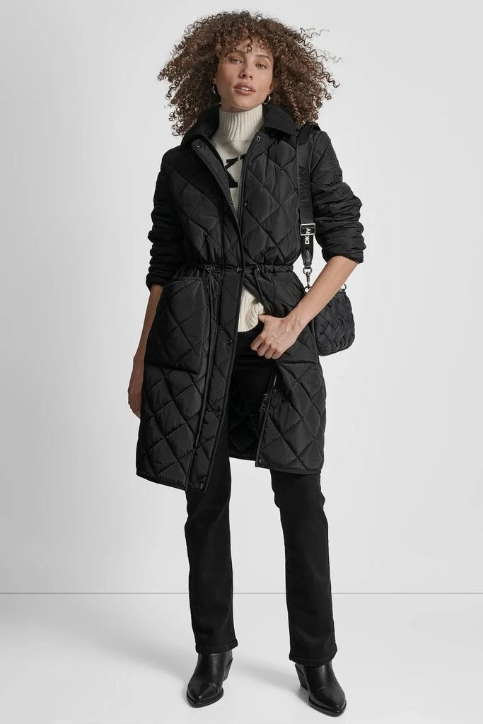 DKNY LONG QUILTED COAT 9