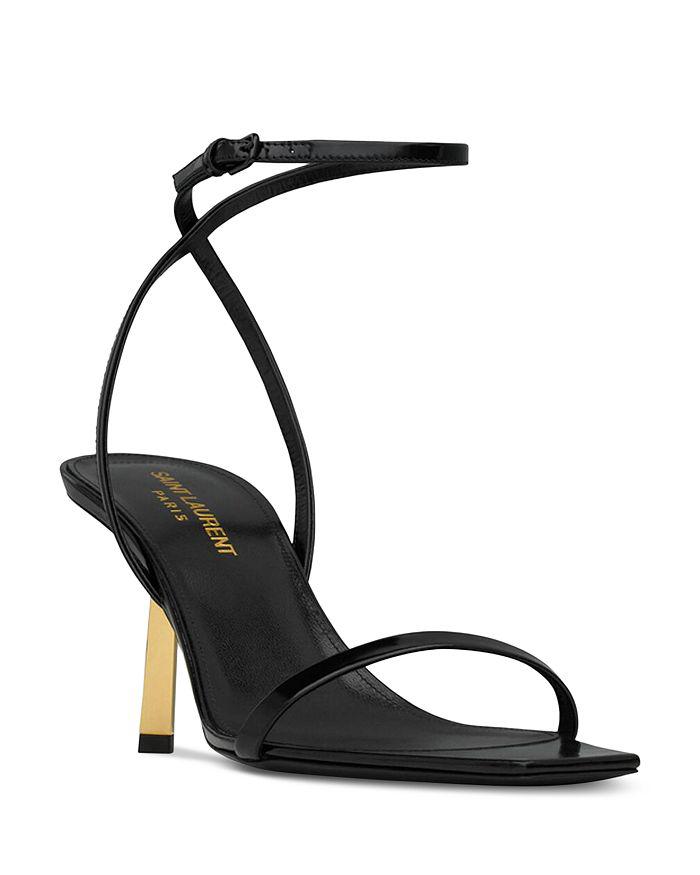 Saint Laurent Lee Sandals in Glazed Leather