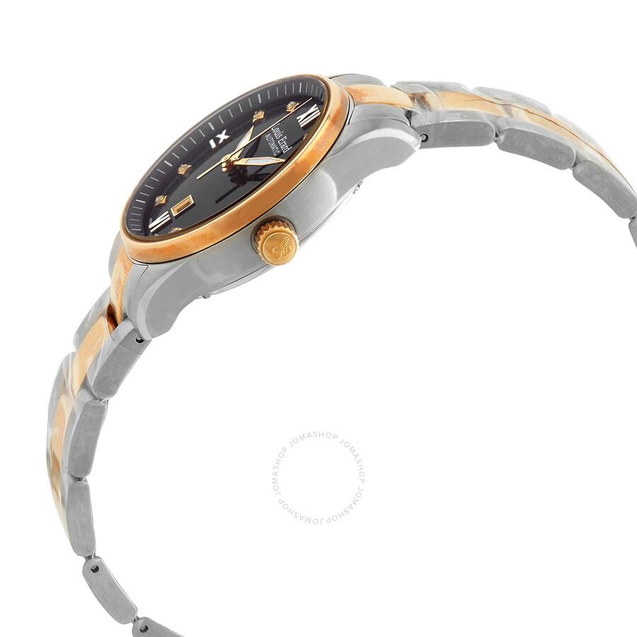 Louis Erard Open Box - Louis Erard Heritage Automatic Diamond Black Dial Ladies Watch 20100AB32.BMA20