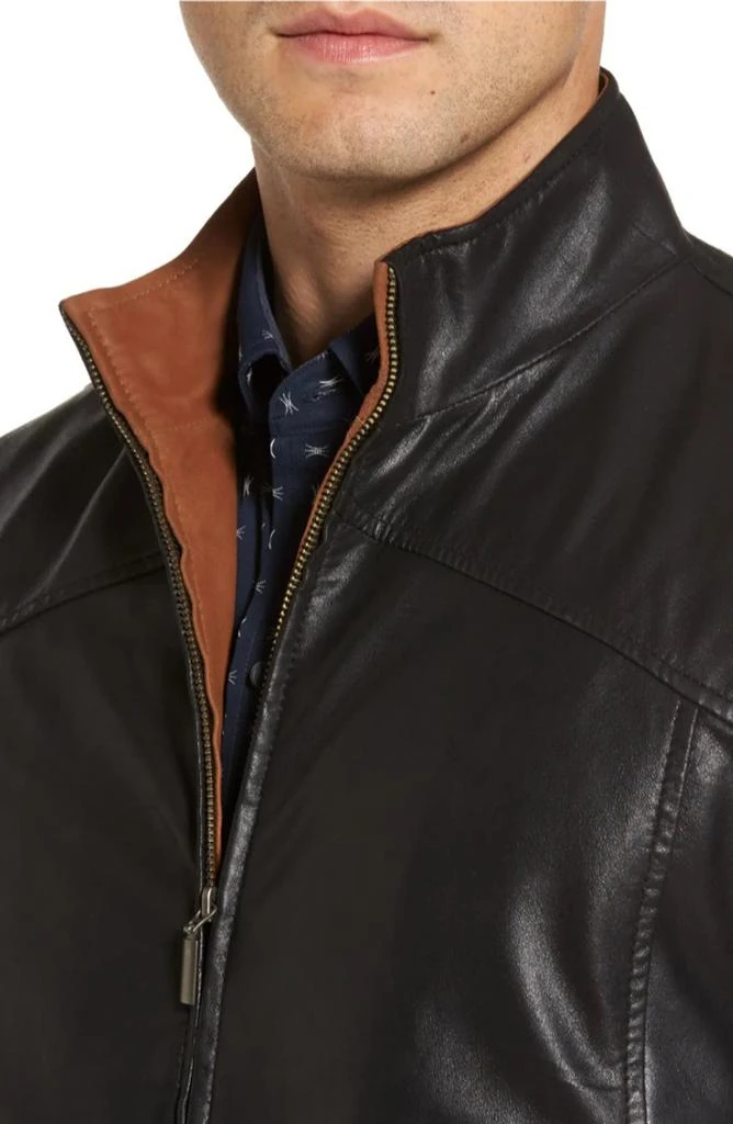 Missani Le Collezioni Contrast Trim Lambskin Leather Jacket 5