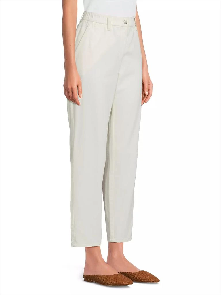 Eileen Fisher Tapered Cotton Ankle Pants 4