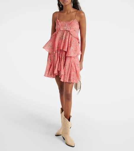 Isabel Marant Anissa floral cotton and silk tank top 2