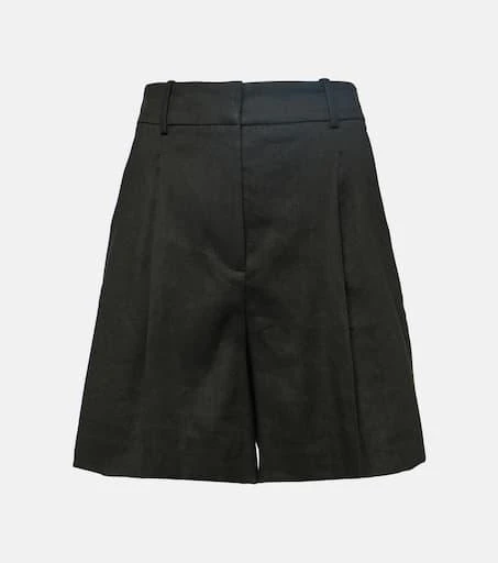 VERONICA BEARD Noemi high-rise linen-blend shorts 1