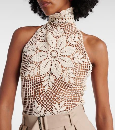 Magda Butrym Floral crochet cotton romper 4