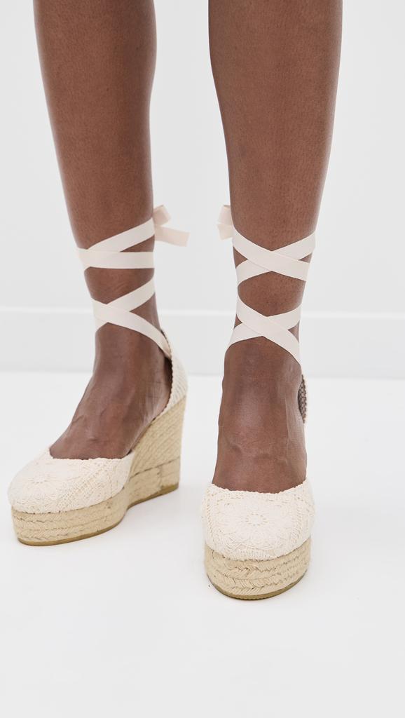 Manebi Wedge Crochet Espadrilles