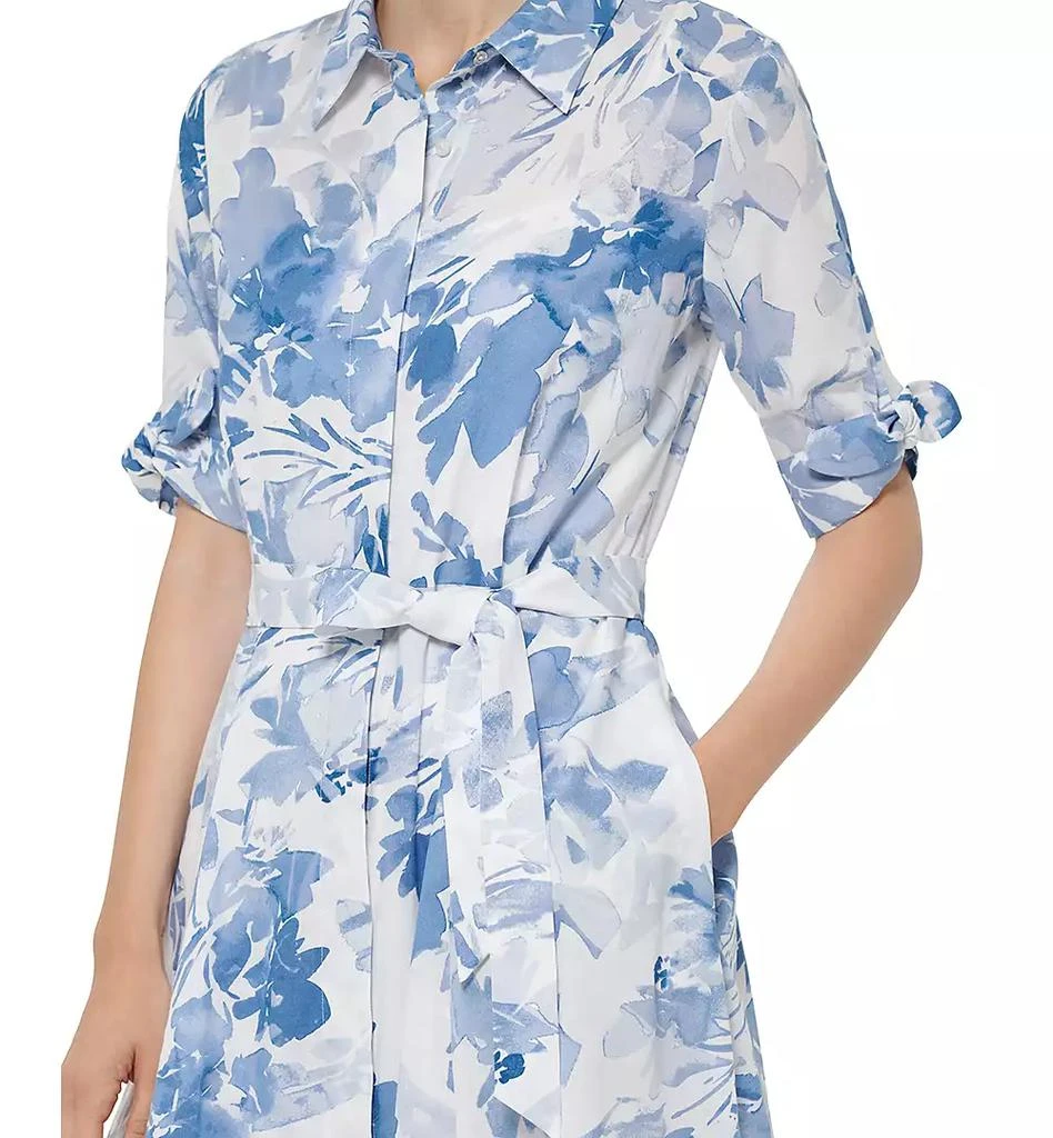 Calvin Klein Women's Cotton Tie-Waist Shirtdress 3
