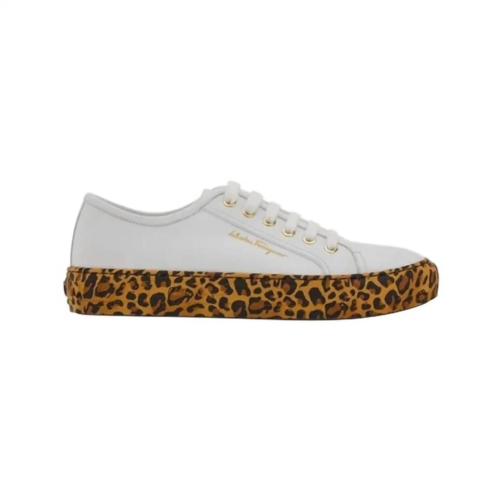 Salvatore Ferragamo Women
s Gancini Sneakers In White 1