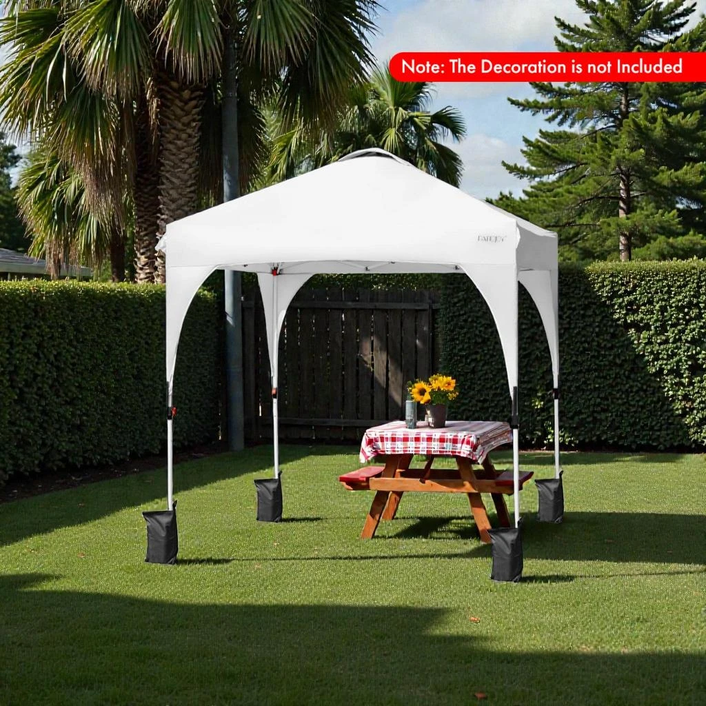 Hivvago Compact 6.6x6.6 Pop-Up Shade Tent with Roller Storage Bag 2