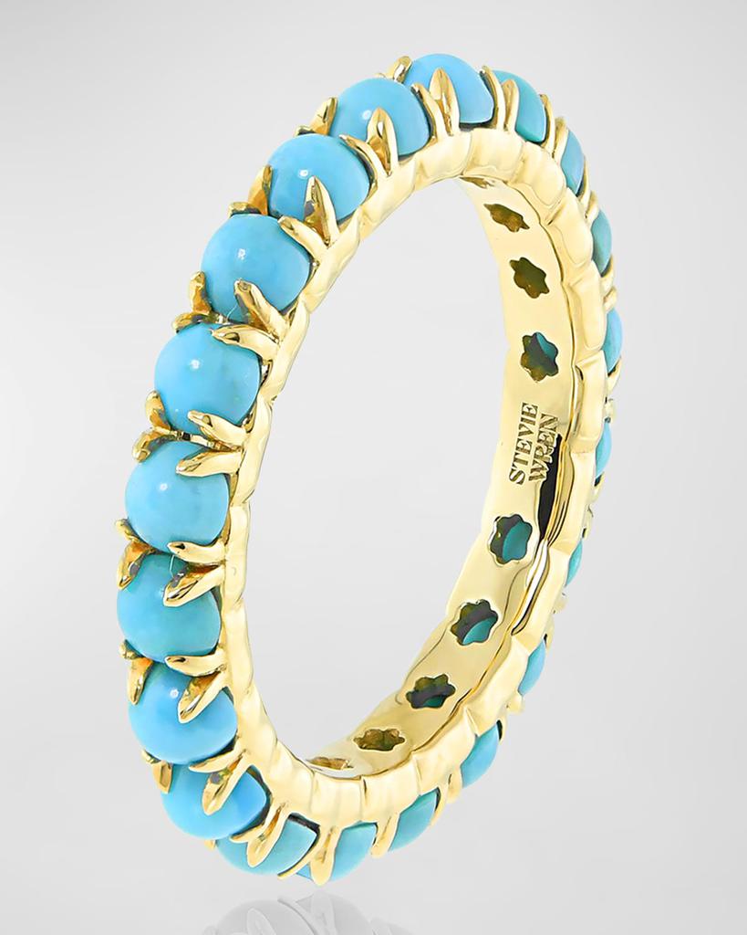 Stevie Wren 18K Yellow Gold Turquoise Gem Eternity Ring