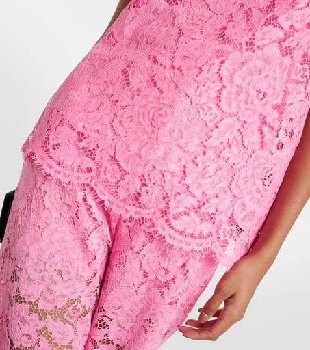 Dolce 
Gabbana Floral crepe de chine lace top 5