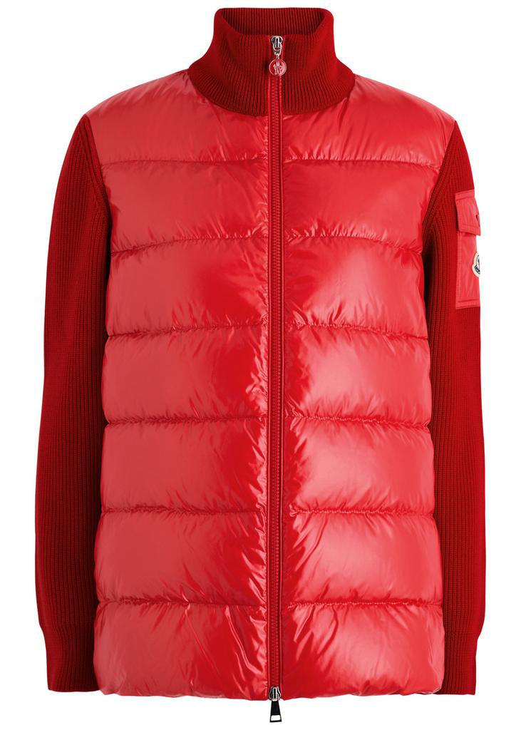 Moncler Quilted shell and wool jacket - Jackets - BeyondStyle